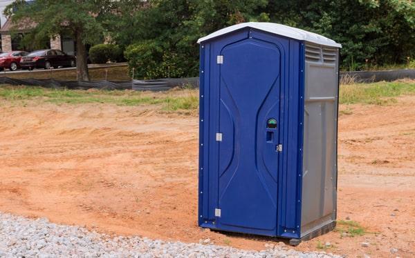 short-term portable restrooms should be serviced frequently, normally once a week